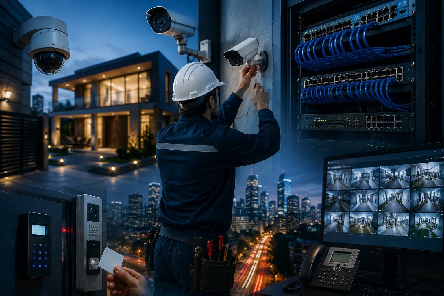 SafeTech-ის შესრულებული კამერების, ქსელებისა და IT პროექტები